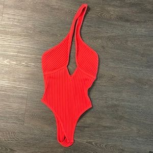 Lulu’s Coral Halter Body suit